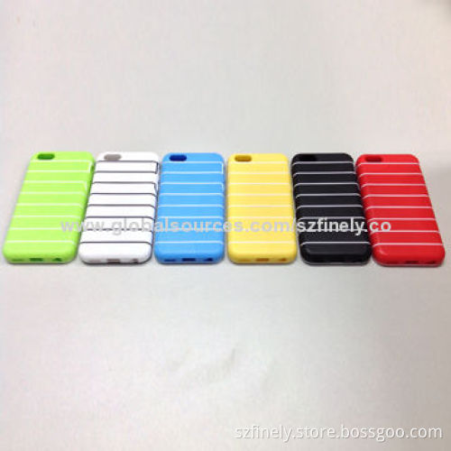PC + TPU case for iPhone 5C, 2-in-1 design, hit color design, elegant and fashion